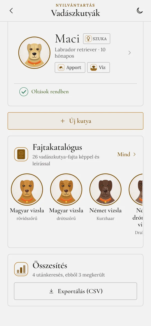 Fajtakatalógus rajzolt portrékkal