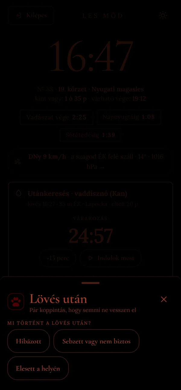 A lövés utáni segéd kérdései